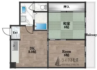 サンハイツ稲田【6階】の間取り