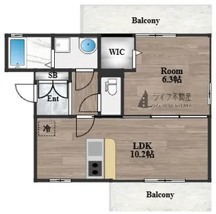 グレース中谷A棟【2階】の間取り