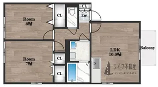 メルベーユ高井田【1階】の間取り