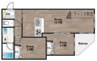グラン今里NORTH【1階】の間取り