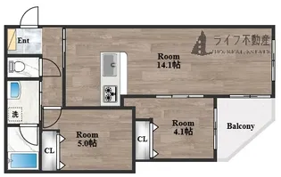 グラン今里NORTH【2階】の間取り