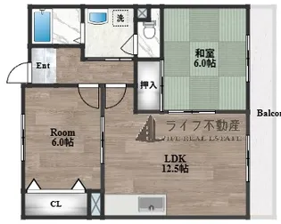 ロイヤルヴィラ東大阪【6階】の間取り