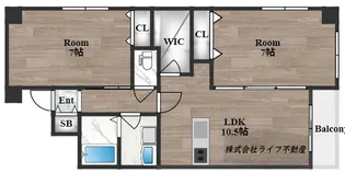 T-スクエア布施【3階】の間取り