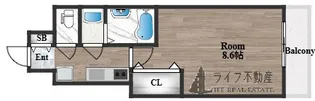 Luxe玉造III【7階】の間取り