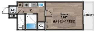 パークモダン高井田【4階】の間取り