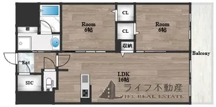 クレリア新深江【5階】の間取り