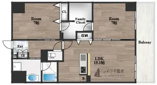 クレリア新深江【5階】の間取り