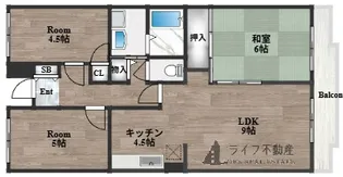 エバーグレイス森本【5階】の間取り