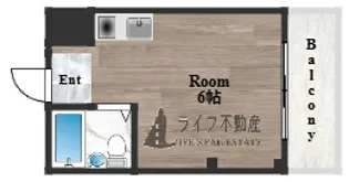 YOUハイム柏田【206号室】の間取り