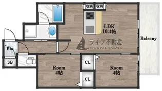 スプランディッド玉造【6階】の間取り