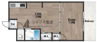 メゾン大和枚岡【3階】の間取り