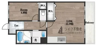 長瀬レーベンハイム【4階】の間取り