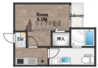 ティースカイながせ【2階】の間取り