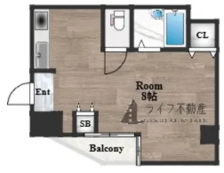 19サンライズ上小阪【4階】の間取り