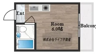 サニーマンション【4階】の間取り