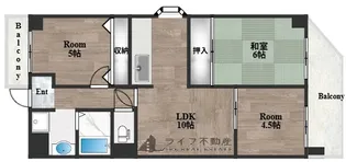 ウィステリア今里【8階】の間取り