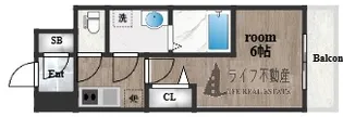 エスリード大阪イーストエッジ【6階】の間取り