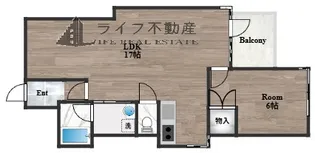 ギャレ緑橋【8階】の間取り