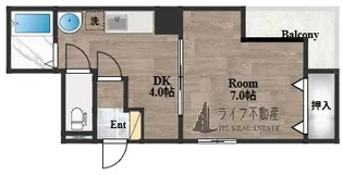 コンフォート真田山東【6階】の間取り