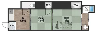 八戸ノ里文化Ⅱ【2階】の間取り