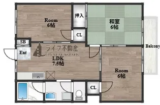 ヴェルディハイツ【2階】の間取り