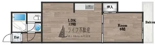 フリーディオ今里【2階】の間取り