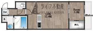 ウィルコート大今里西【1階】の間取り