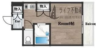 インターナショナル玉造【3階】の間取り