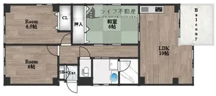ヴェナビスタ石切【2階】の間取り