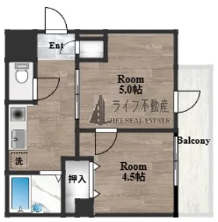 エリムハイツ【5階】の間取り