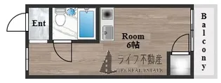 ベルハイム俊徳道【3階】の間取り