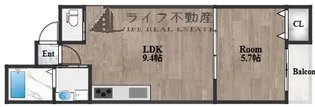 トップヒル森河内【1階】の間取り