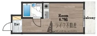 朝日プラザ緑橋II【403号室】の間取り