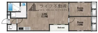 Tio瓢箪山【2階】の間取り