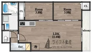 Tio Fleur【1階】の間取り