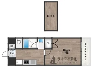 ヴィアルCity深江【6階】の間取り