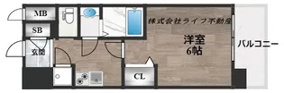 レジュールアッシュOSAKA新深江【10階】の間取り