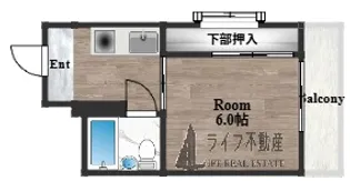 エクラ深江橋【2階】の間取り