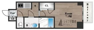 S-RESIDENCE高井田Central【9階】の間取り