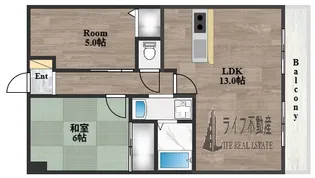 クレージュ【6階】の間取り