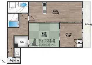 ウエスタンハイツ18【1階】の間取り