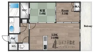 ウエスタンハイツ18【1階】の間取り