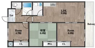 日下グランドハイツ【207号室】の間取り