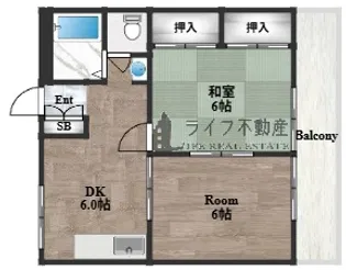 第2千寿ハイツ【1階】の間取り