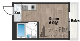 コーポ フェルメール【4階】の間取り