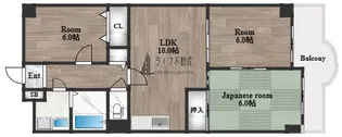 センターロイヤル【3階】の間取り