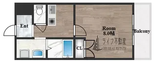 エイチ・ツー・オー新町Ⅰ【2階】の間取り