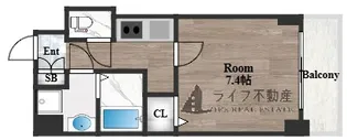 S-RESIDENCE緑橋駅前【12階】の間取り