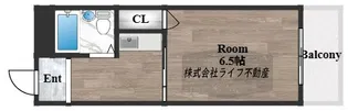大宝菱屋西ロイヤルハイツ【5階】の間取り