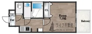 S-RESIDENCE緑橋駅前【4階】の間取り